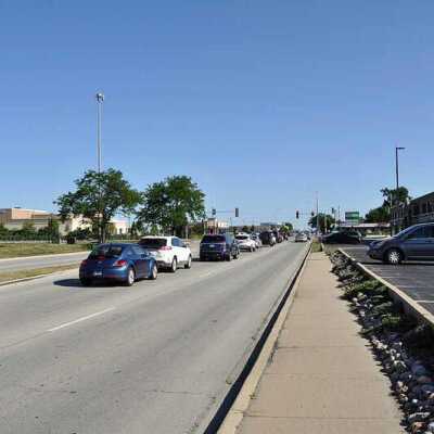 N. York Street looking North from 601 N. York Street