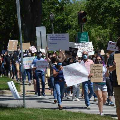 Elmhurst Family Walk for Racial Justice on St. Charles Road