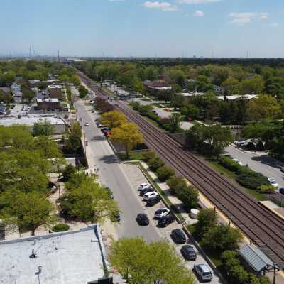 Aerial View of Downtown Elmhurst