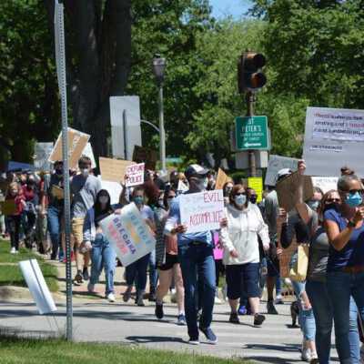 Elmhurst Family Walk for Racial Justice on St. Charles Road