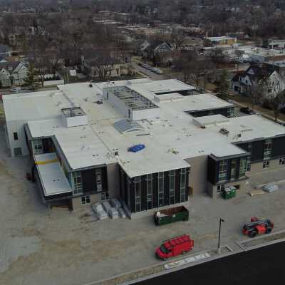 Aerial View, Lincoln Elementary School Construction