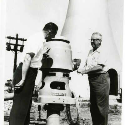 City Employees at Water Tower