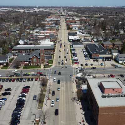 Aerial View, N. York Street and North Avenue