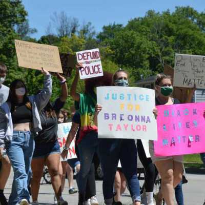 Elmhurst Family Walk for Racial Justice on St. Charles Road