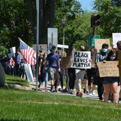 Elmhurst Family Walk for Racial Justice on St. Charles Road