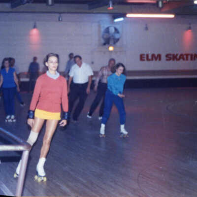 Skaters at the Elm Skating Rink