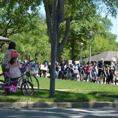 Elmhurst Family Walk for Racial Justice on St. Charles Road