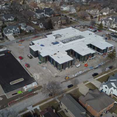 Aerial View, Lincoln Elementary School Construction