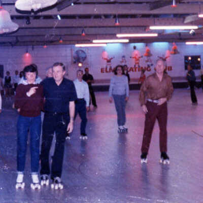 Skaters at the Elm Skating Rink