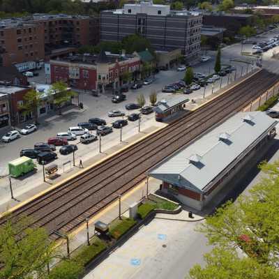 Aerial View of Downtown Elmhurst