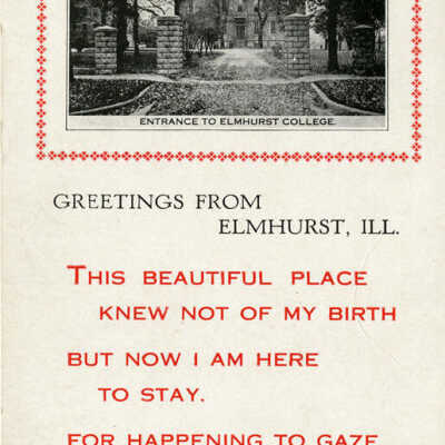 Elmhurst College postcard