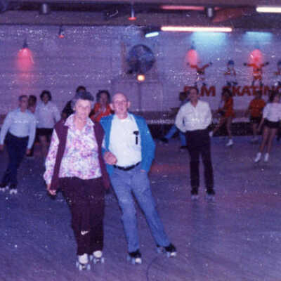 Skaters at the Elm Skating Rink