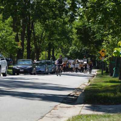 Elmhurst Family Walk for Racial Justice on Elm Park Avenue