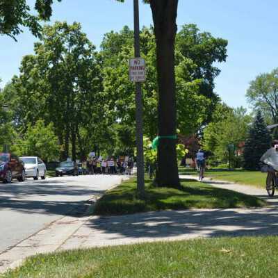 Elmhurst Family Walk for Racial Justice on Elm Park Avenue