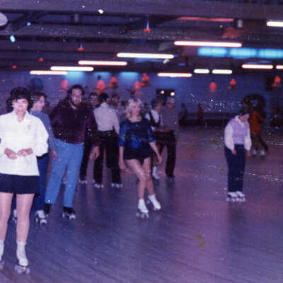 Skaters at the Elm Skating Rink