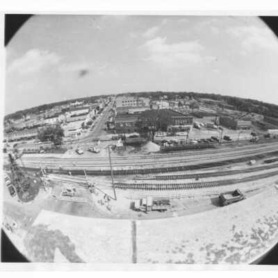 Railroad during underpass construction