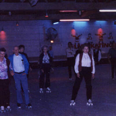 Skaters at the Elm Skating Rink