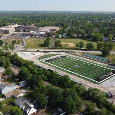 Aerial View of York Community High School Campus