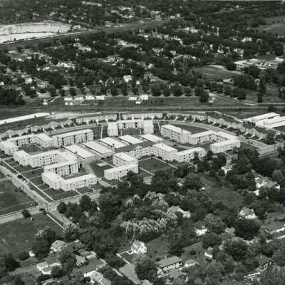 St. Charles West Apartments, aerial view