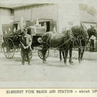 Elmhurst Fire Department Wagon & Station