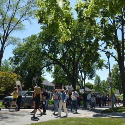 Elmhurst Family Walk for Racial Justice on Elm Park Avenue