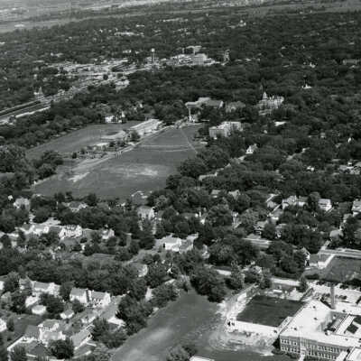 Elmhurst College, aerial view