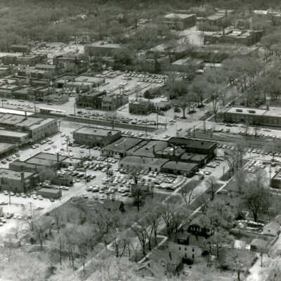 Aerial View of Downtown Elmhurst