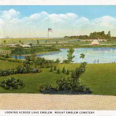 Mount Emblem Cemetery, postcard