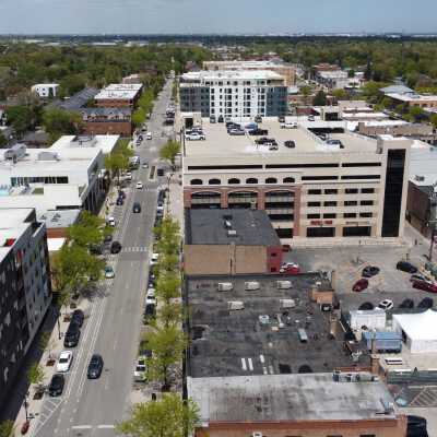 Aerial View of Downtown Elmhurst