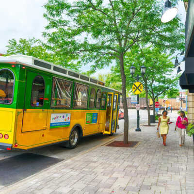 Elmhurst Trolley Stop, S. York Street and Park Avenue