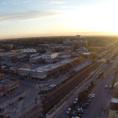 Aerial View, Downtown Elmhurst