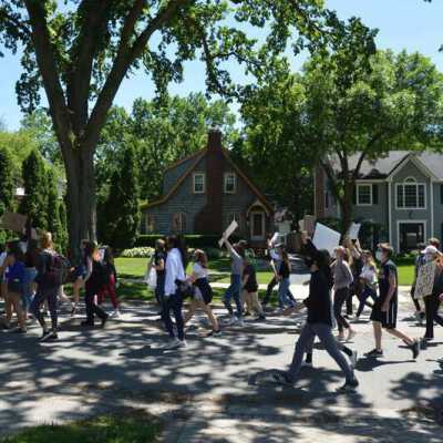 Elmhurst Family Walk for Racial Justice on Elm Park Avenue