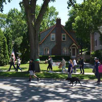 Elmhurst Family Walk for Racial Justice on Elm Park Avenue