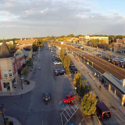 Aerial View, Downtown Elmhurst