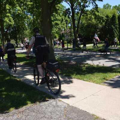 Elmhurst Family Walk for Racial Justice on Elm Park Avenue
