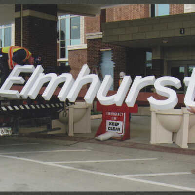 Elmhurst Memorial Hospital, entrance sign