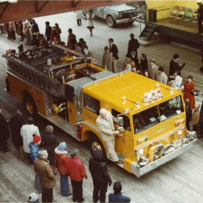 Fire Truck at Underpass Opening