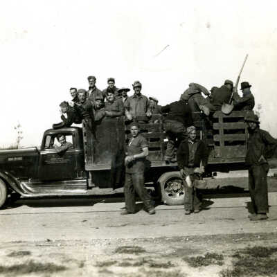 Civilian Conservation Corps Camp Elmhurst Flat Bed Truck