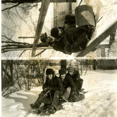 Children sledding