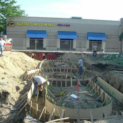 City Centre Plaza, Fountain construction