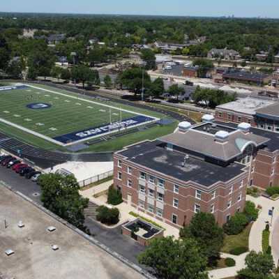 Aerial View of Elmhurst University Campus