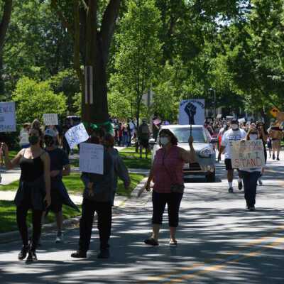 Elmhurst Family Walk for Racial Justice on Elm Park Avenue