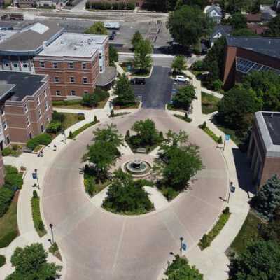 Aerial View of Elmhurst University Campus