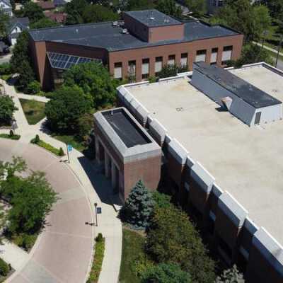 Aerial View of Elmhurst University Campus