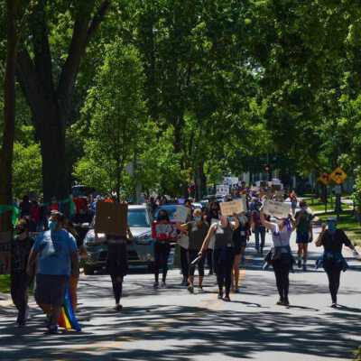Elmhurst Family Walk for Racial Justice on Elm Park Avenue