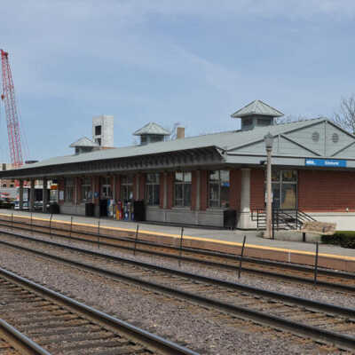 Elmhurst Metra Station, looking northwest