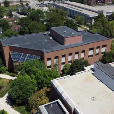 Aerial View of Elmhurst University Campus