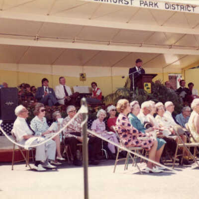 Bicentennial Fountain & Chicago Great Western Railway depot Dedication, 1976