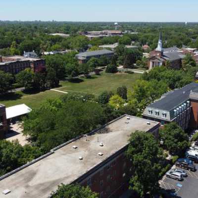 Aerial View of Elmhurst University Campus