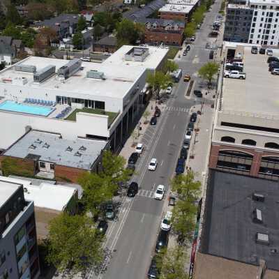 Aerial View of Downtown Elmhurst